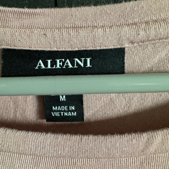 Alfani Tan Ruched Ribbed Long Sleeve Blouse - Picture 3 of 3